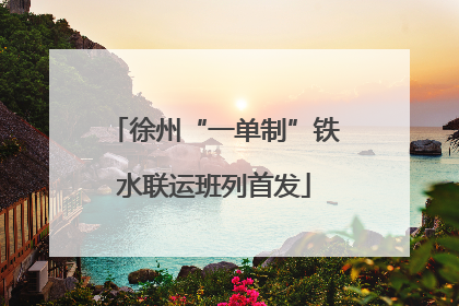 徐州“一单制”铁水联运班列首发