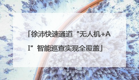 徐沛快速通道“无人机+AI”智能巡查实现全覆盖