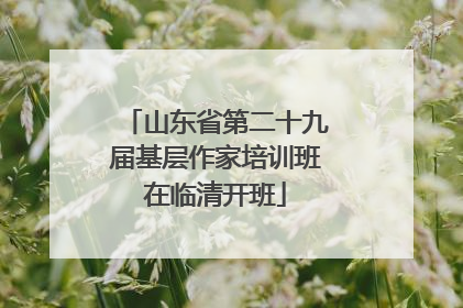 山东省第二十九届基层作家培训班在临清开班