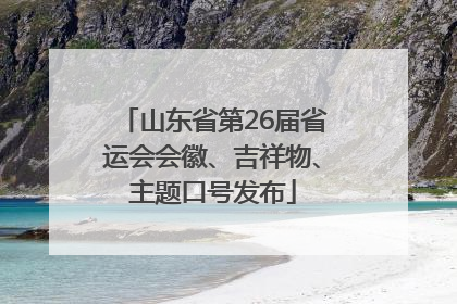 山东省第26届省运会会徽、吉祥物、主题口号发布