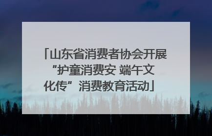 山东省消费者协会开展 “护童消费安 端午文化传”消费教育活动