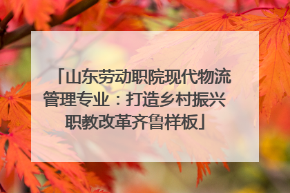 山东劳动职院现代物流管理专业：打造乡村振兴职教改革齐鲁样板