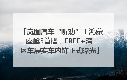 岚图汽车“听劝”！鸿蒙座舱5首搭，FREE+湾区车展实车内饰正式曝光