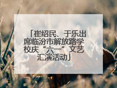 崔绍民、于乐出席临汾市解放路学校庆“六一”文艺汇演活动