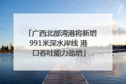 广西北部湾港将新增991米深水岸线 港口吞吐能力劲增