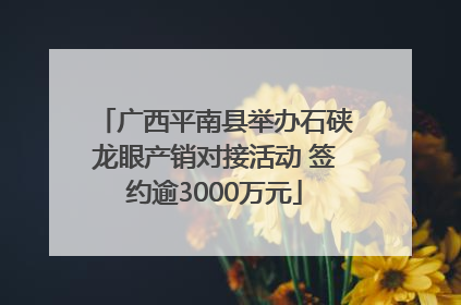 广西平南县举办石硖龙眼产销对接活动 签约逾3000万元