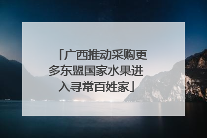 广西推动采购更多东盟国家水果进入寻常百姓家