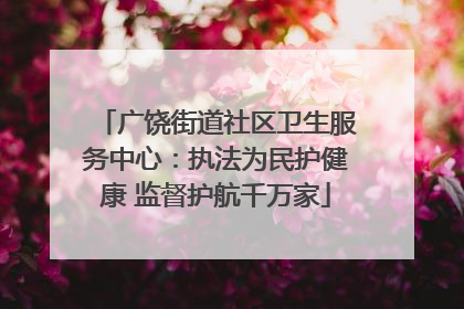 广饶街道社区卫生服务中心：执法为民护健康 监督护航千万家