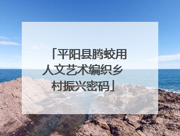 平阳县腾蛟用人文艺术编织乡村振兴密码