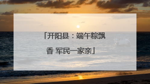开阳县：端午粽飘香 军民一家亲