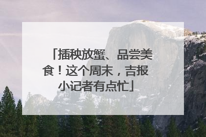 插秧放蟹、品尝美食！这个周末，吉报小记者有点忙