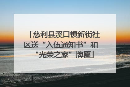 慈利县溪口镇新街社区送“入伍通知书”和“光荣之家”牌匾