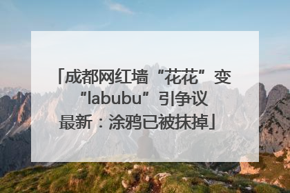 成都网红墙“花花”变“labubu”引争议 最新：涂鸦已被抹掉