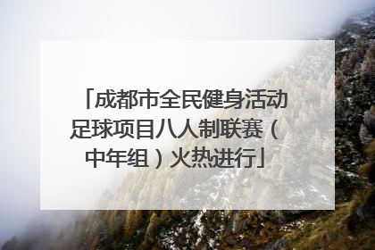 成都市全民健身活动足球项目八人制联赛（中年组）火热进行