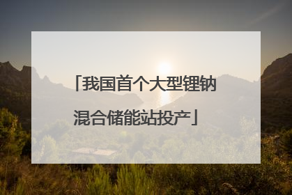 我国首个大型锂钠混合储能站投产