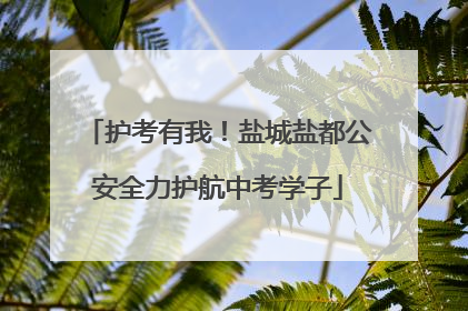 护考有我！盐城盐都公安全力护航中考学子