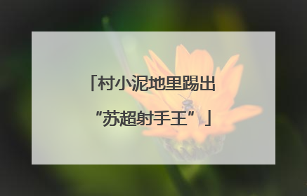 村小泥地里踢出“苏超射手王”