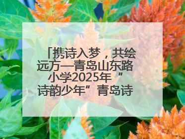 携诗入梦，共绘远方—青岛山东路小学2025年“诗韵少年”青岛诗词大会开幕畅游诗词之海
