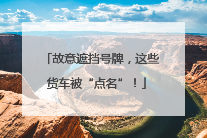 故意遮挡号牌，这些货车被“点名”！