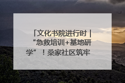 文化书院进行时｜“急救培训+基地研学”！桑家社区筑牢居民健康防线