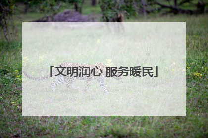 文明润心 服务暖民