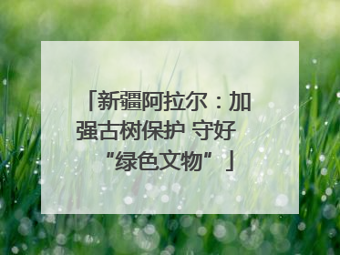 新疆阿拉尔：加强古树保护 守好“绿色文物”