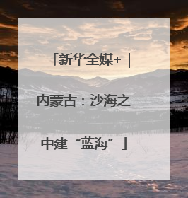 新华全媒+｜内蒙古：沙海之中建“蓝海”