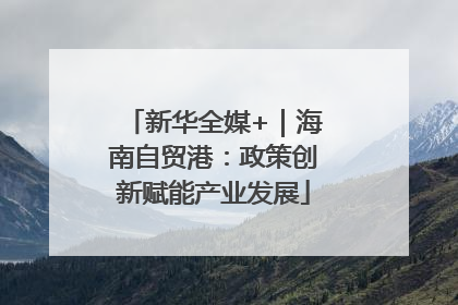 新华全媒+｜海南自贸港：政策创新赋能产业发展