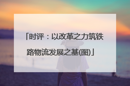 时评：以改革之力筑铁路物流发展之基(图)
