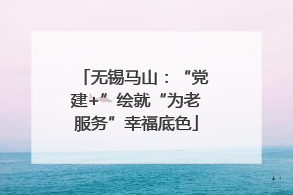 无锡马山：“党建+”绘就“为老服务”幸福底色