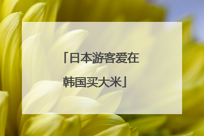 日本游客爱在韩国买大米