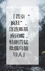 普京“疯狂”、泽连斯基应闭嘴，特朗普猛批俄乌领导人