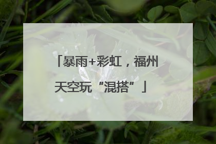 暴雨+彩虹,福州天空玩“混搭”