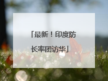最新！印度防长率团访华