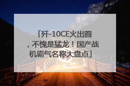 歼-10CE火出圈，不愧是猛龙！国产战机霸气名称大盘点