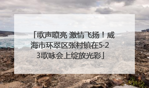 歌声嘹亮 激情飞扬！威海市环翠区张村镇在5·23歌咏会上绽放光彩