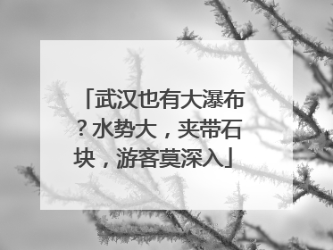 武汉也有大瀑布？水势大，夹带石块，游客莫深入