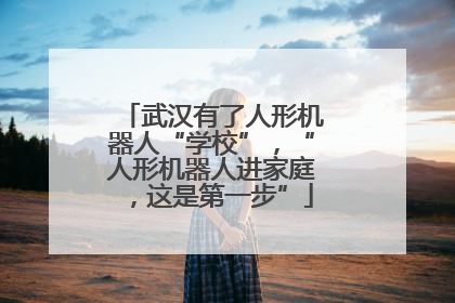 武汉有了人形机器人“学校”，“人形机器人进家庭，这是第一步”