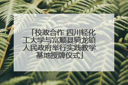 校政合作 四川轻化工大学与富顺县骑龙镇人民政府举行实践教学基地授牌仪式