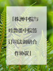 株洲中院与吐鲁番中院签订司法调研合作协议
