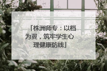 株洲师专：以档为翼，筑牢学生心理健康防线
