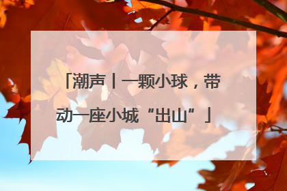 潮声丨一颗小球，带动一座小城“出山”