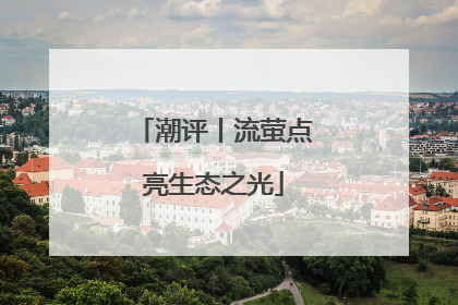 潮评丨流萤点亮生态之光