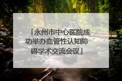 永州市中心医院成功举办血管性认知障碍学术交流会议