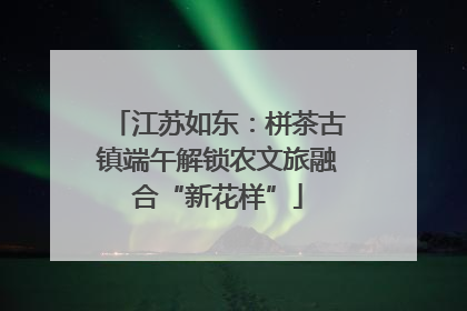 江苏如东：栟茶古镇端午解锁农文旅融合“新花样”