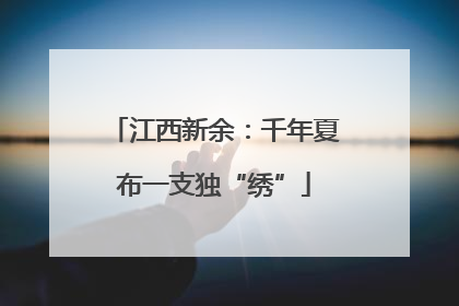 江西新余：千年夏布一支独“绣”