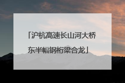 沪杭高速长山河大桥东半幅钢桁梁合龙