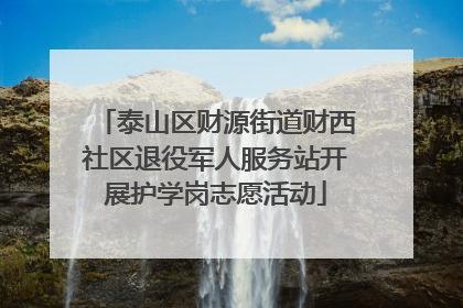 泰山区财源街道财西社区退役军人服务站开展护学岗志愿活动