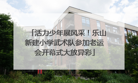 活力少年展风采！乐山新建小学武术队参加老运会开幕式大放异彩