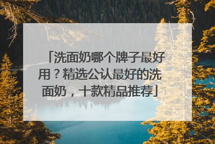 洗面奶哪个牌子最好用？精选公认最好的洗面奶，十款精品推荐